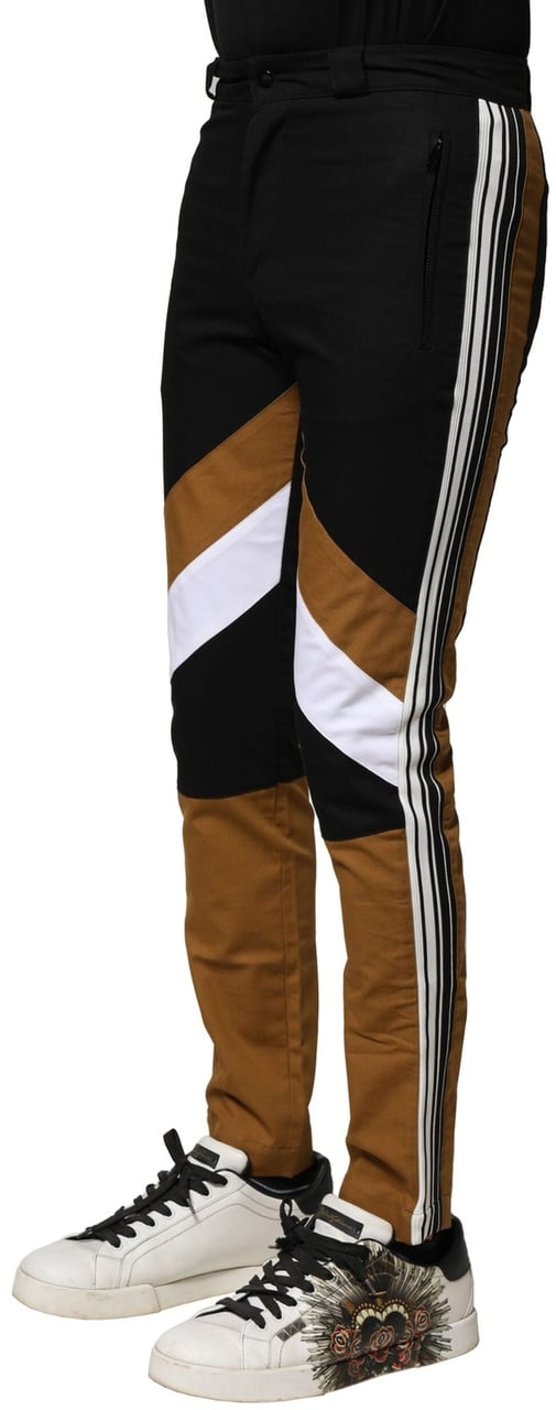 Dolce & Gabbana Multicolor Cotton Slim Fit Men Pants Divers