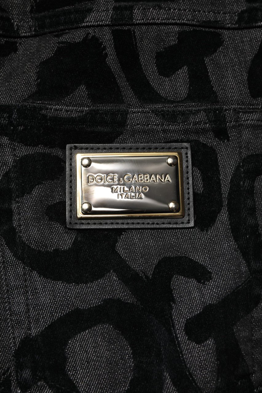 Dolce & Gabbana Gray Cotton DG Logo Straight Men Denim Jeans Grijs