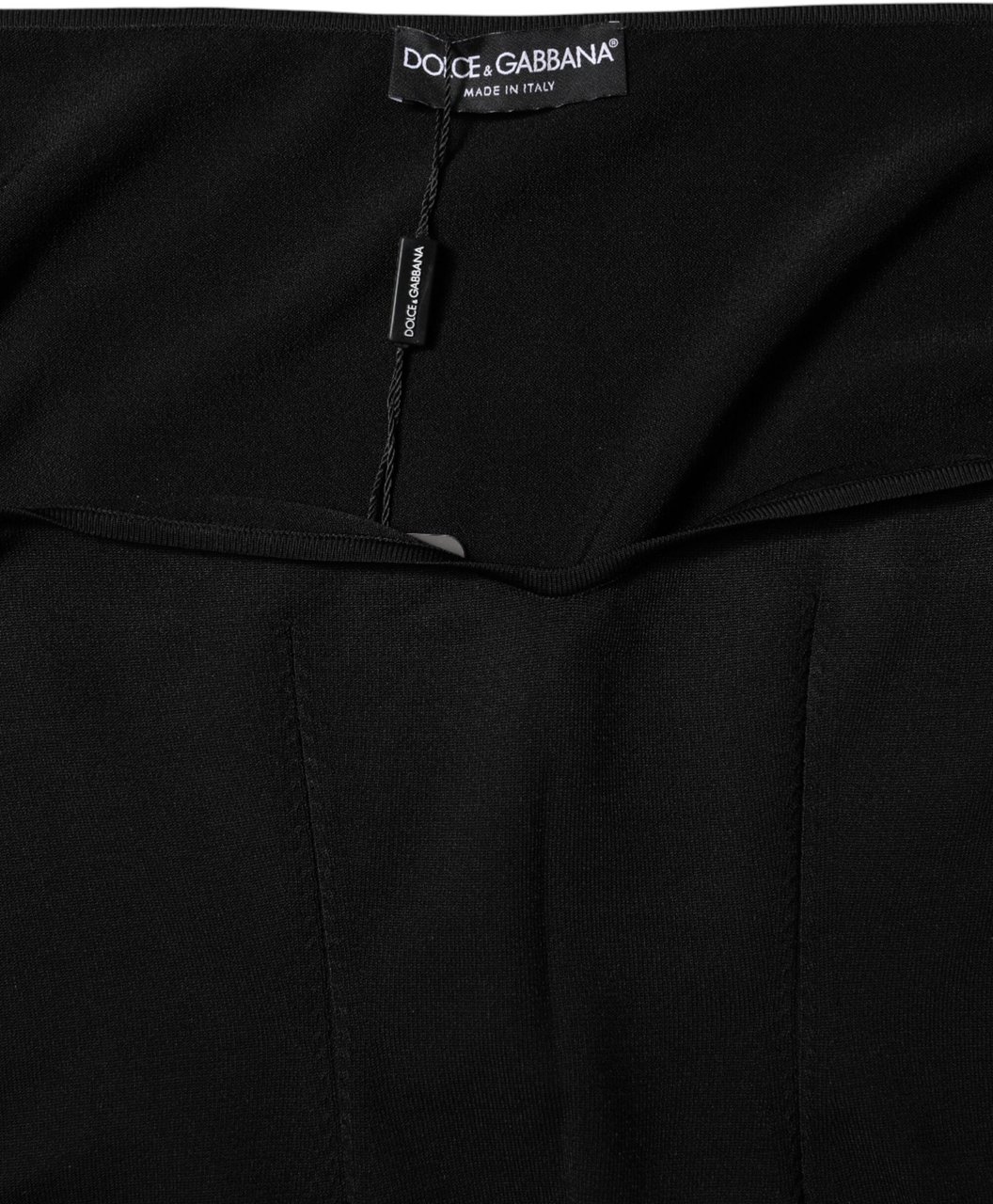 Dolce & Gabbana Black Viscose Long Sleeve Pullover Blouse Top Zwart