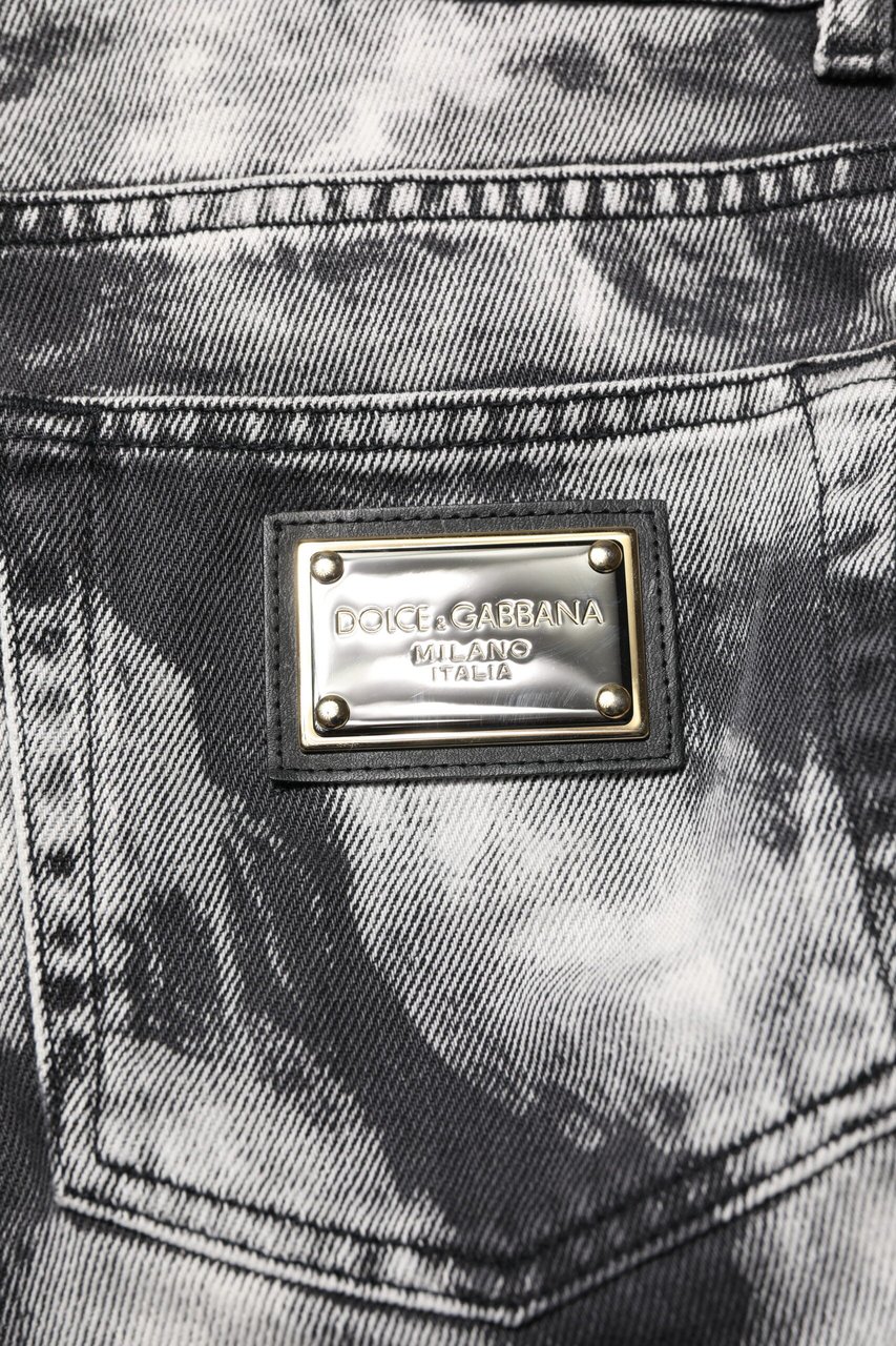Dolce & Gabbana Black Tie Dye Straight Denim Jeans Divers