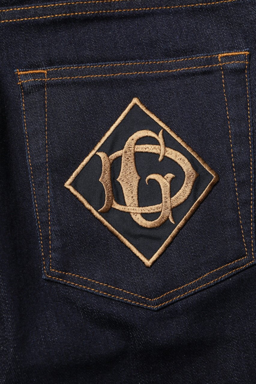 Dolce & Gabbana Black Cotton Skinny Men Denim Jeans Zwart