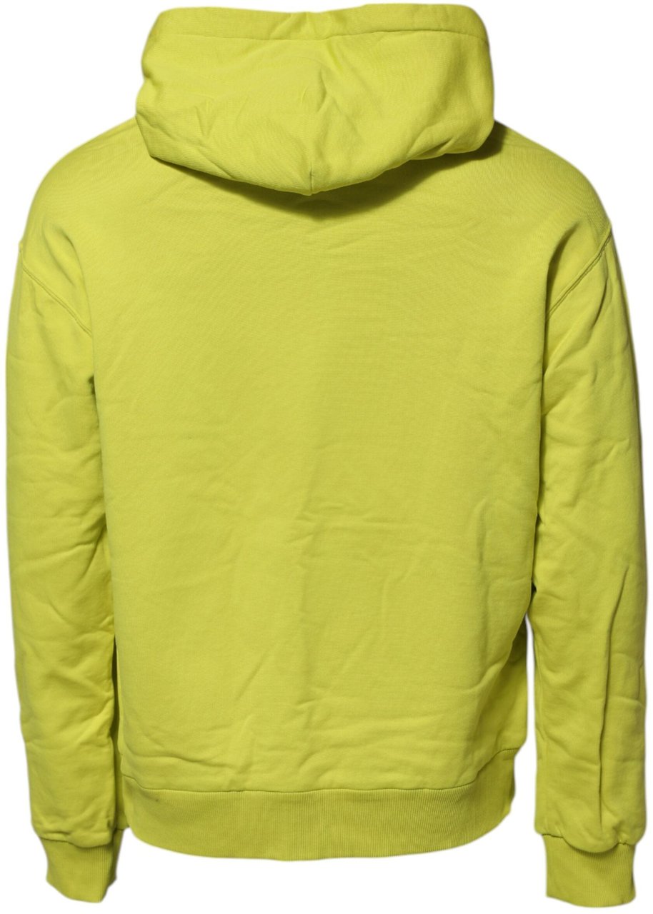 Dolce & Gabbana Green Cotton Hooded Logo Sweatshirt Sweater Groen