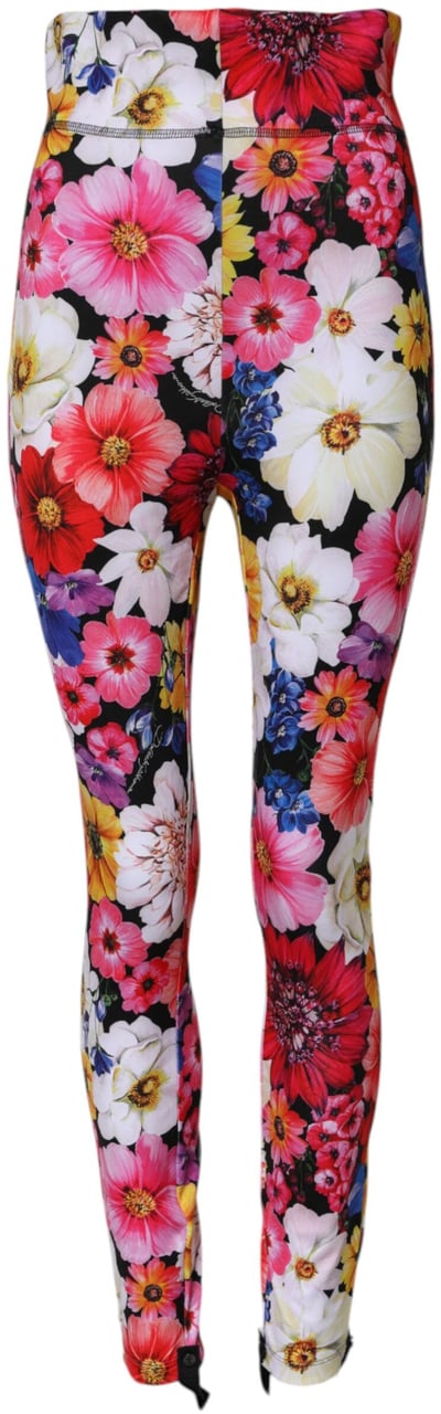 Dolce & Gabbana Multicolor Floral High Waist Leggings Pants Divers