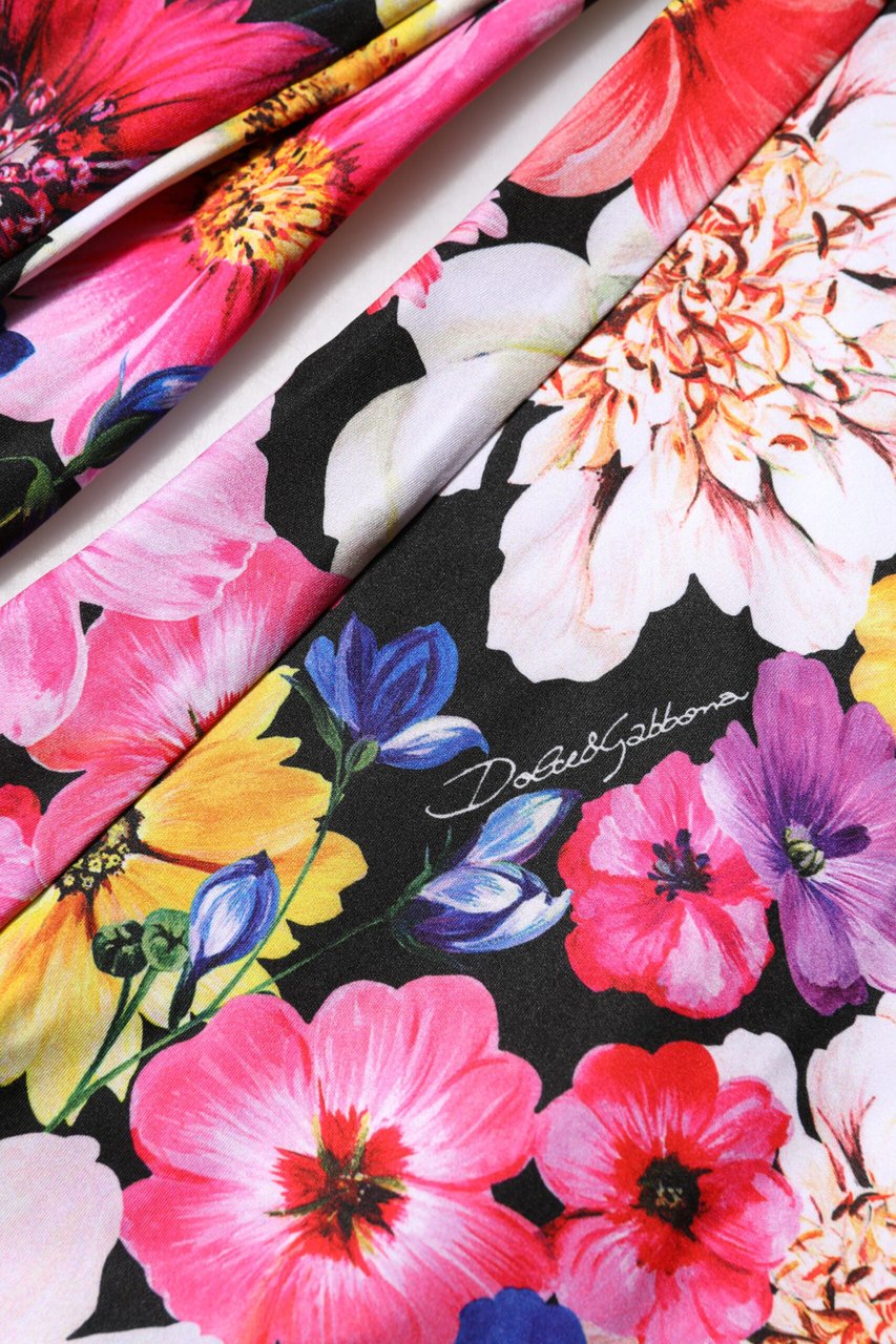 Dolce & Gabbana Multicolor Floral High Waist Leggings Pants Divers