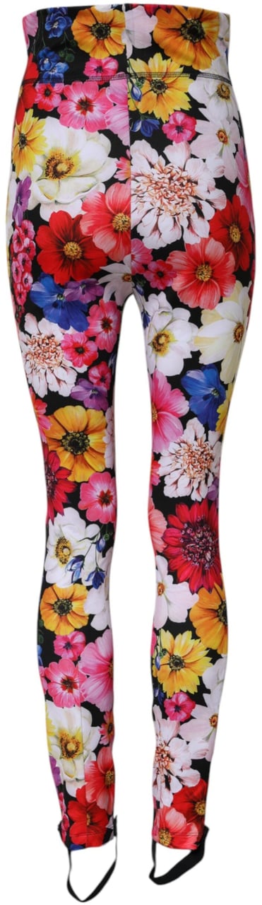 Dolce & Gabbana Multicolor Floral High Waist Leggings Pants Divers