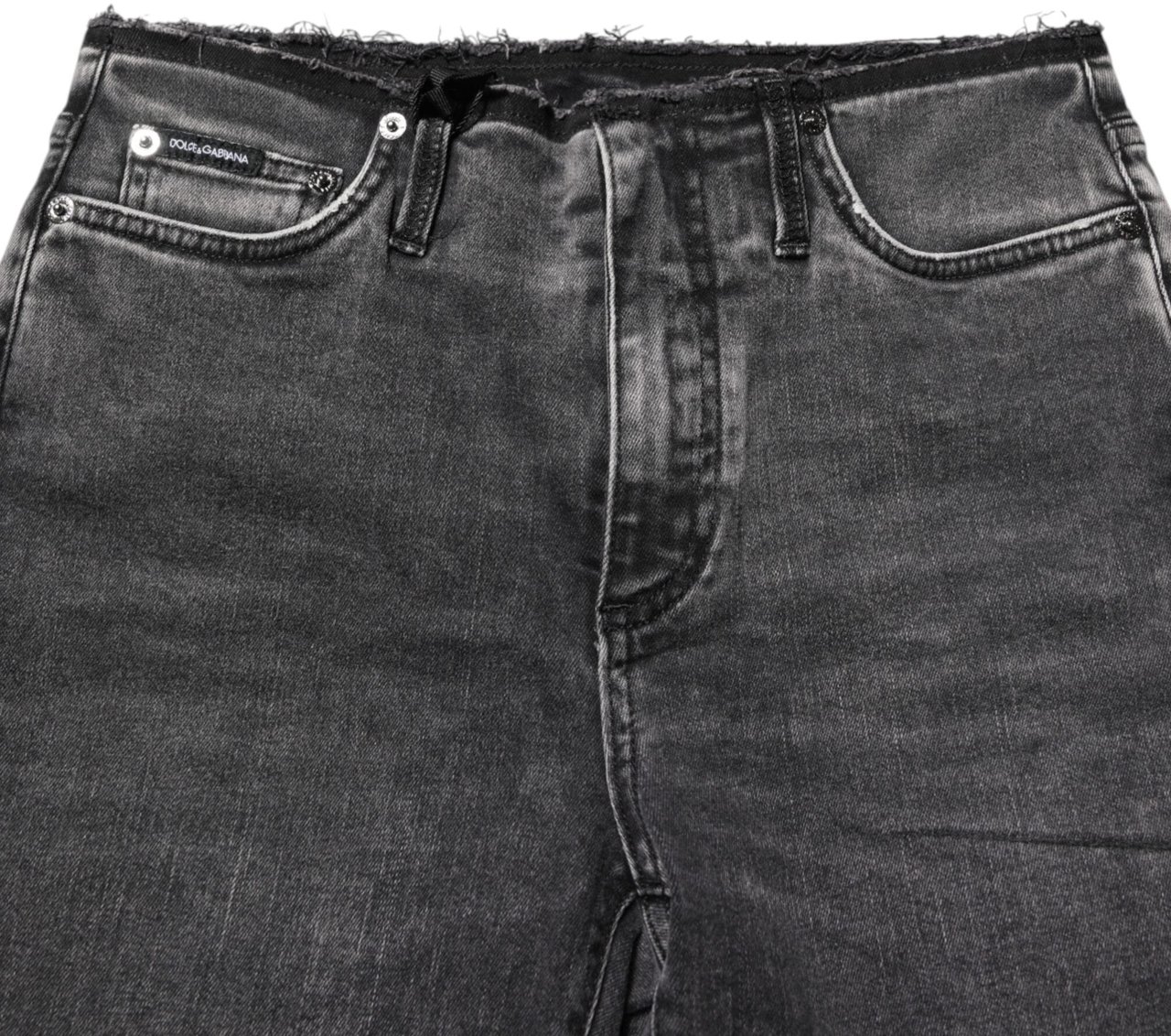 Dolce & Gabbana Gray Skinny Cotton Mid Waisted Denim Jeans Grijs
