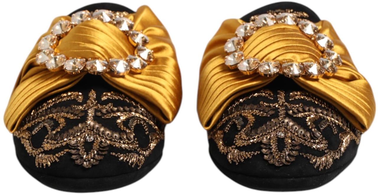 Dolce & Gabbana Multicolor Embellished Flat Sandals Shoes Divers