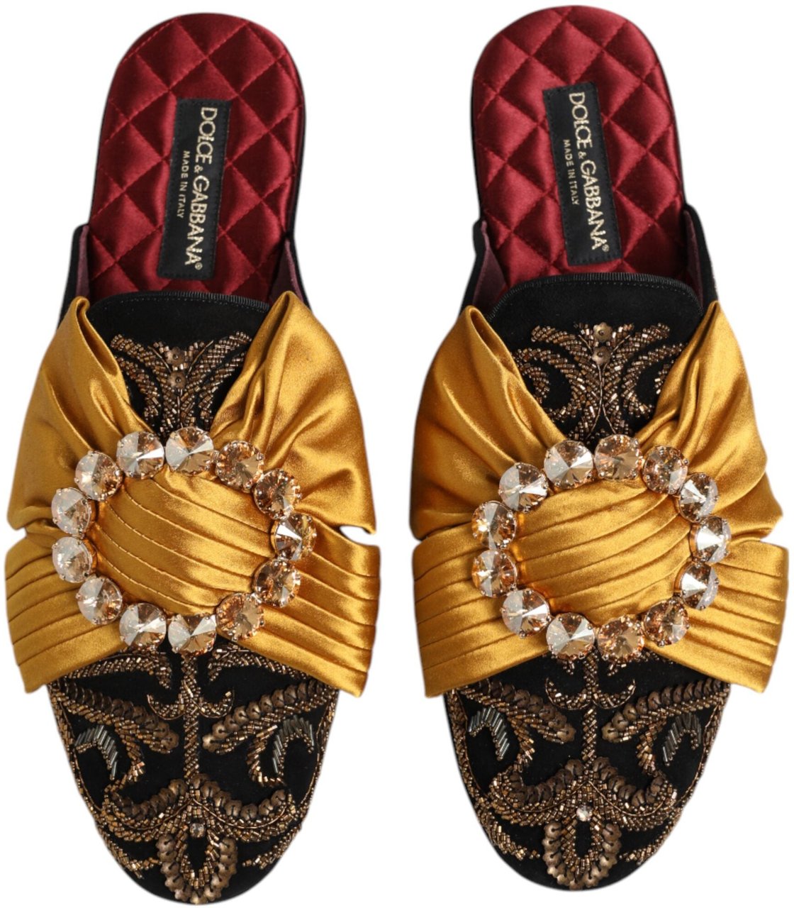 Dolce & Gabbana Multicolor Embellished Flat Sandals Shoes Divers