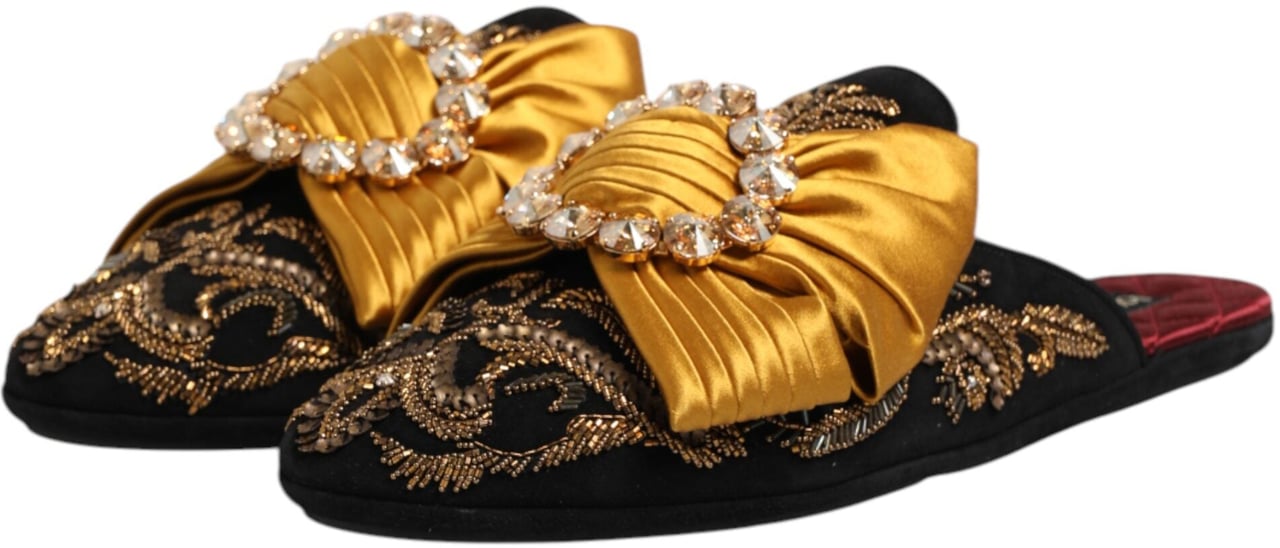 Dolce & Gabbana Multicolor Embellished Flat Sandals Shoes Divers