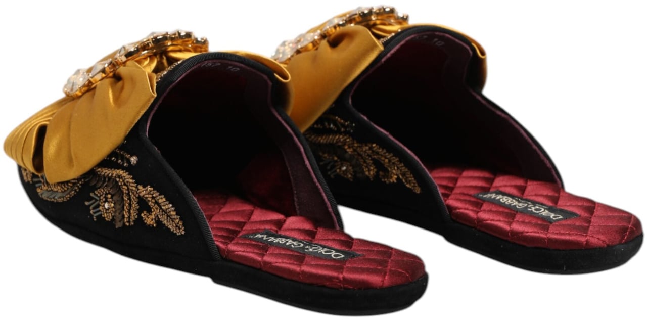 Dolce & Gabbana Multicolor Embellished Flat Sandals Shoes Divers