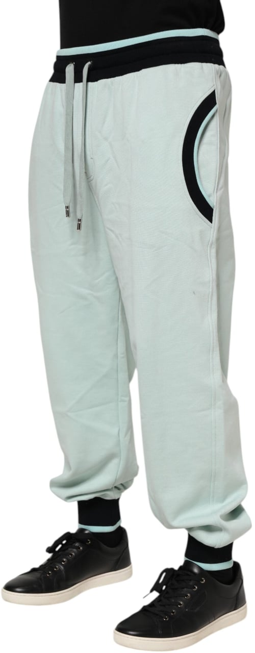 Dolce & Gabbana Light Green Cotton Men Jogger Sweatpants Pants Lime