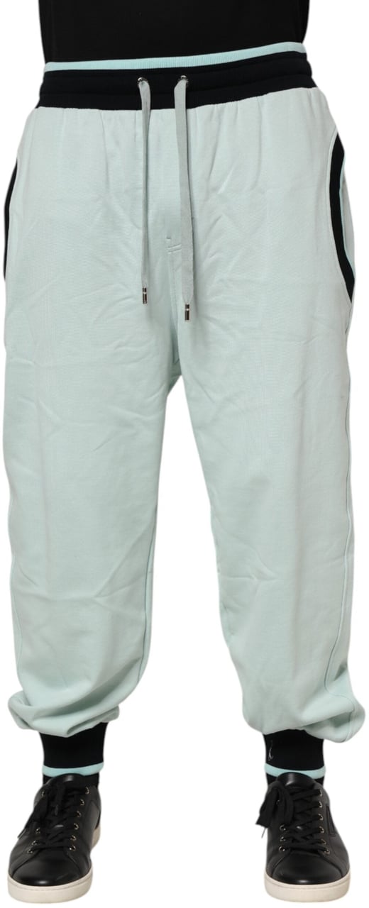 Dolce & Gabbana Light Green Cotton Men Jogger Sweatpants Pants Lime