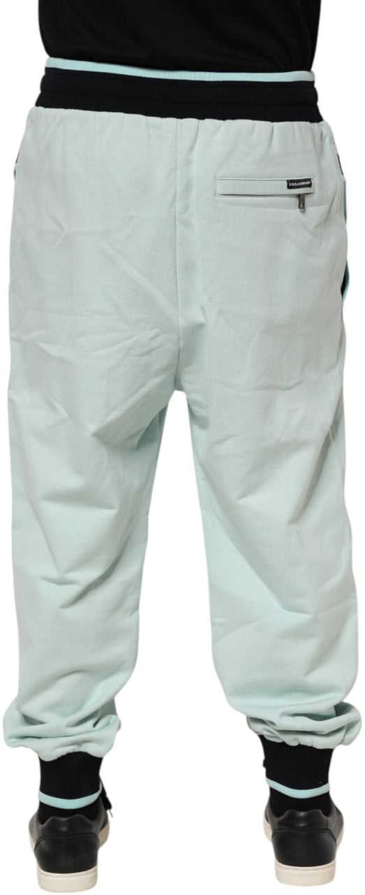 Dolce & Gabbana Light Green Cotton Men Jogger Sweatpants Pants Lime