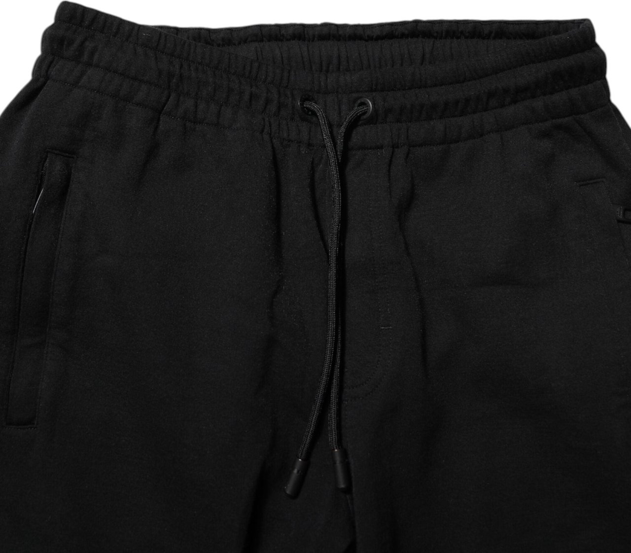 Dolce & Gabbana Black Cotton Men Jogger Sweatpants Pants Zwart