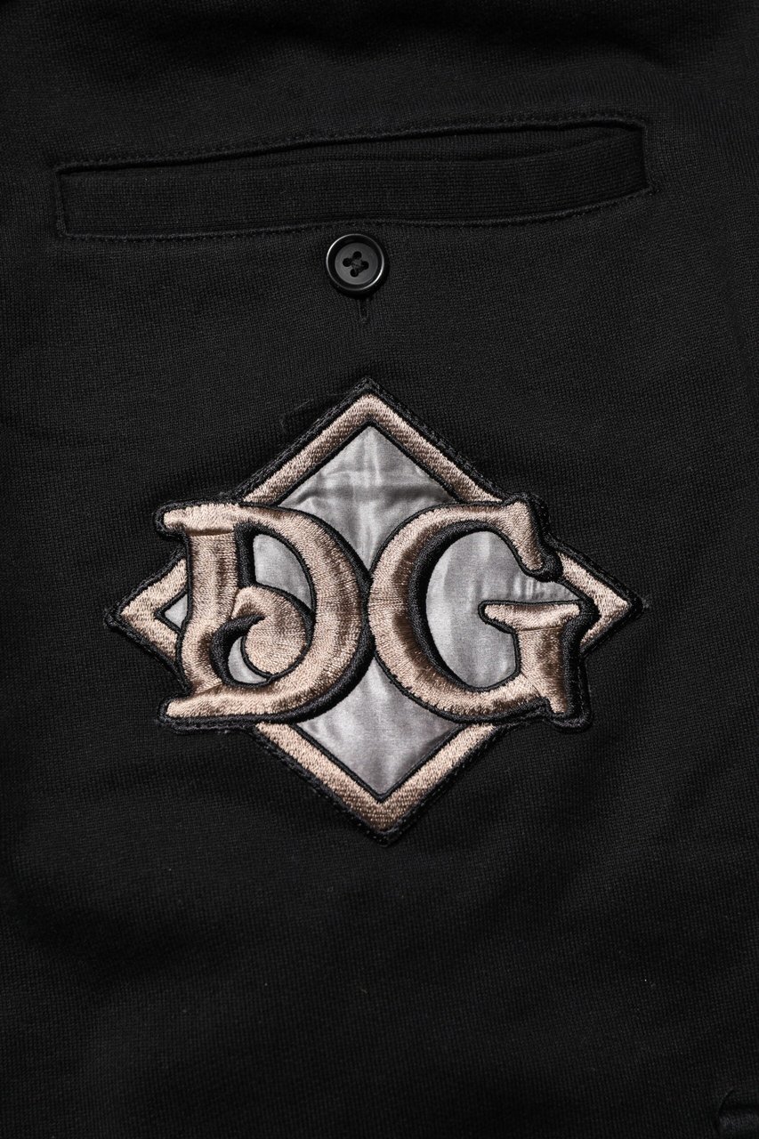 Dolce & Gabbana Black Cotton Logo Jogger Sweatpants Pants Zwart