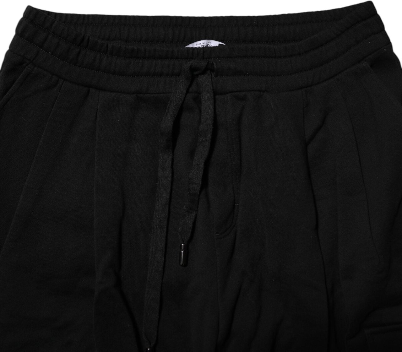 Dolce & Gabbana Black Cotton Logo Jogger Sweatpants Pants Zwart