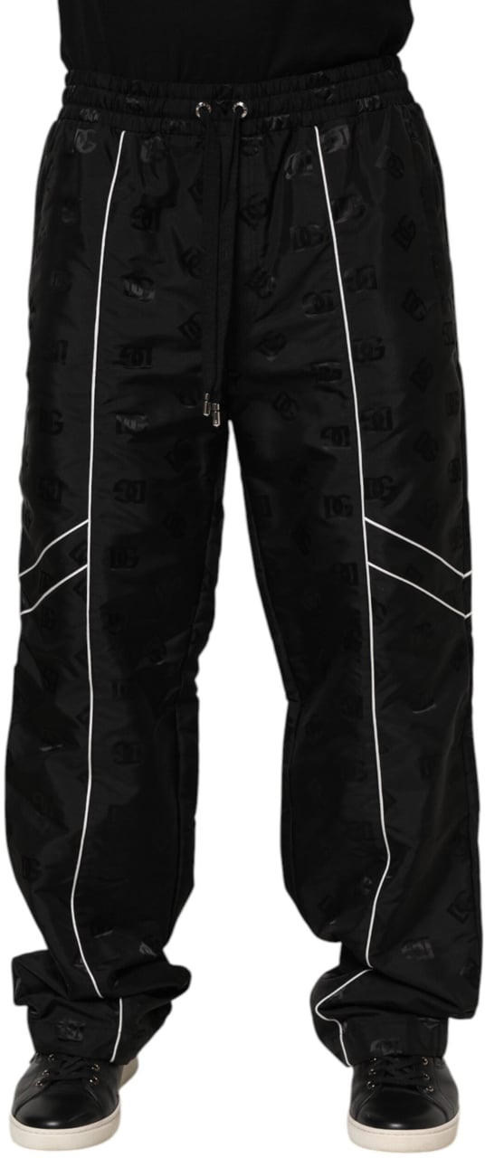 Dolce & Gabbana Black Cotton Straight Jogger Sweatpants Pants Zwart