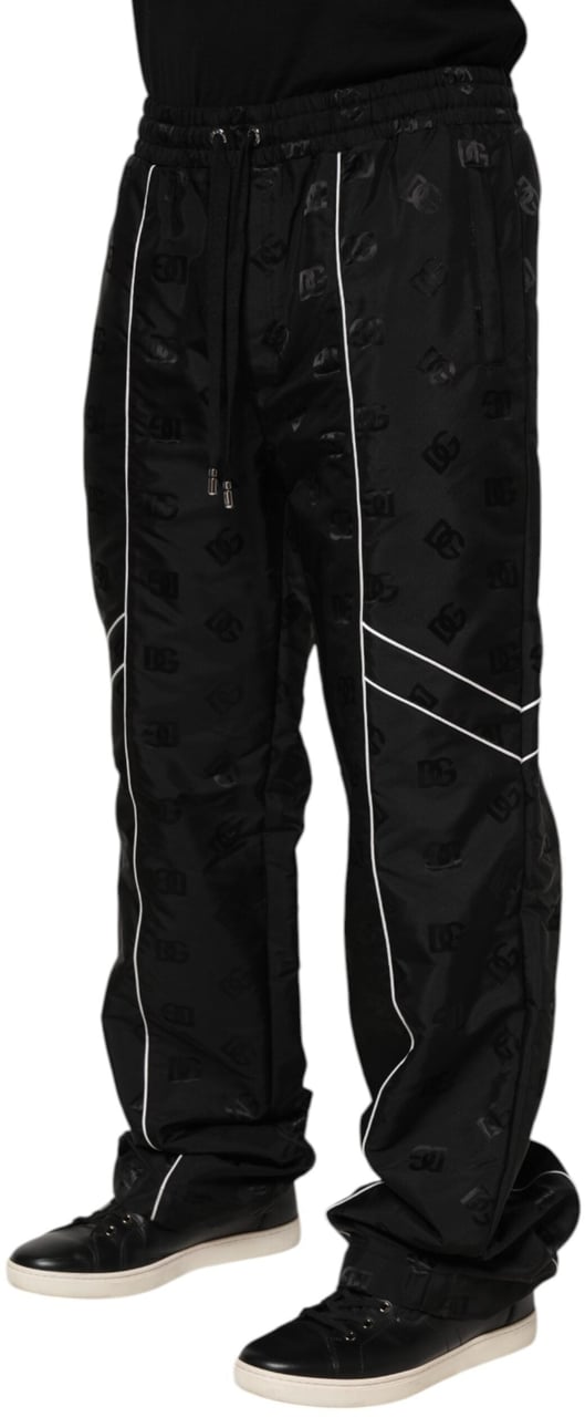Dolce & Gabbana Black Cotton Straight Jogger Sweatpants Pants Zwart