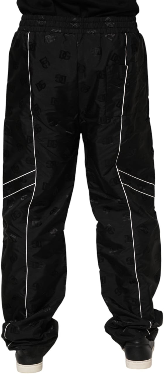 Dolce & Gabbana Black Cotton Straight Jogger Sweatpants Pants Zwart