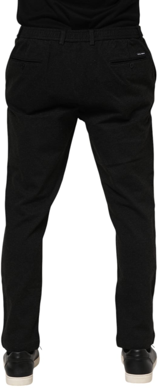 Dolce & Gabbana Dark Gray Viscose Dress Men Pants Grijs