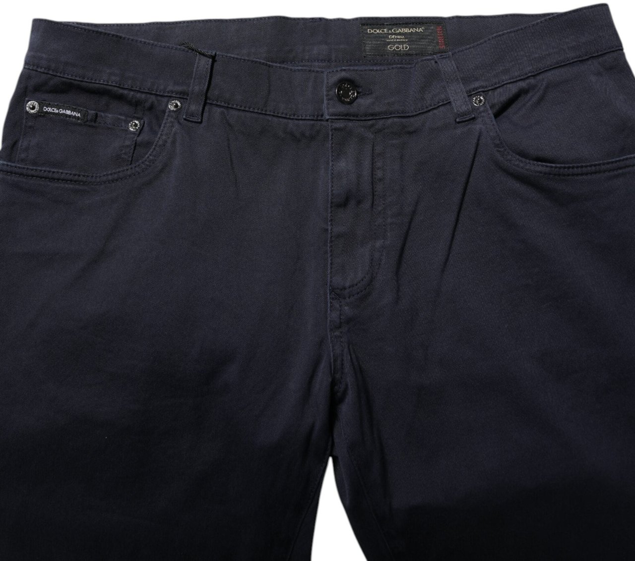 Dolce & Gabbana Blue Cotton Tapered Denim Jeans Bruin
