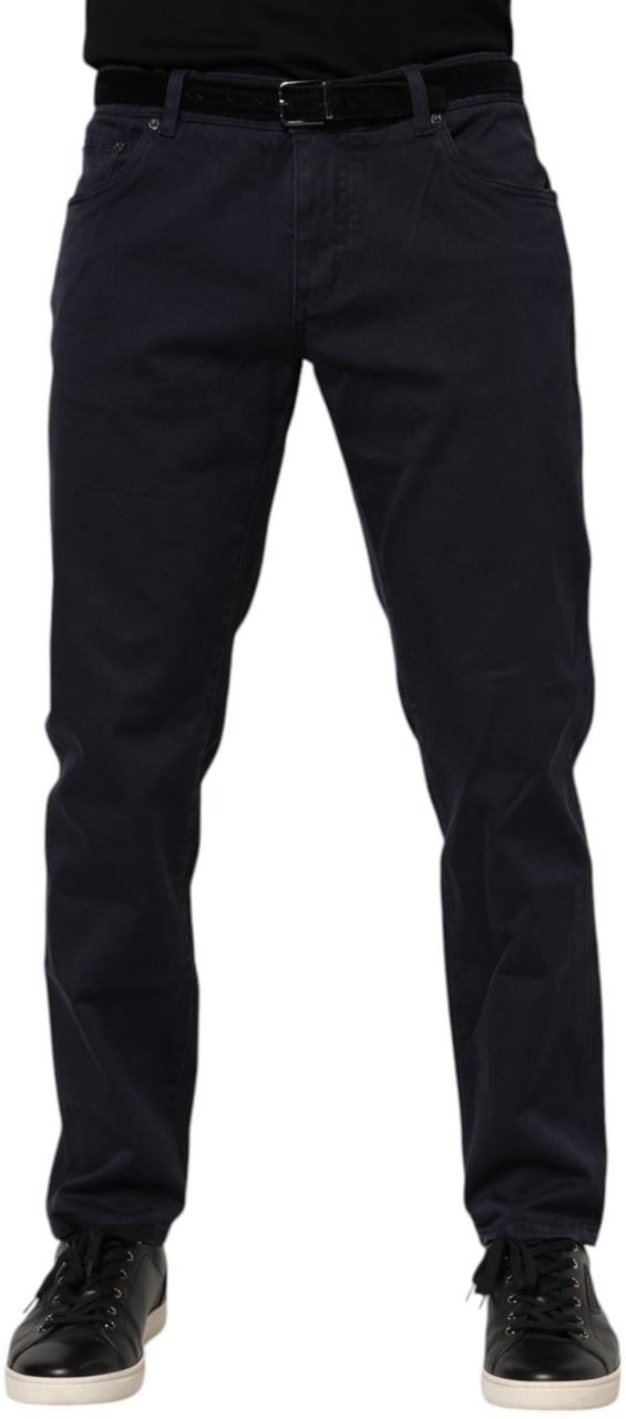 Dolce & Gabbana Blue Cotton Tapered Denim Jeans Bruin
