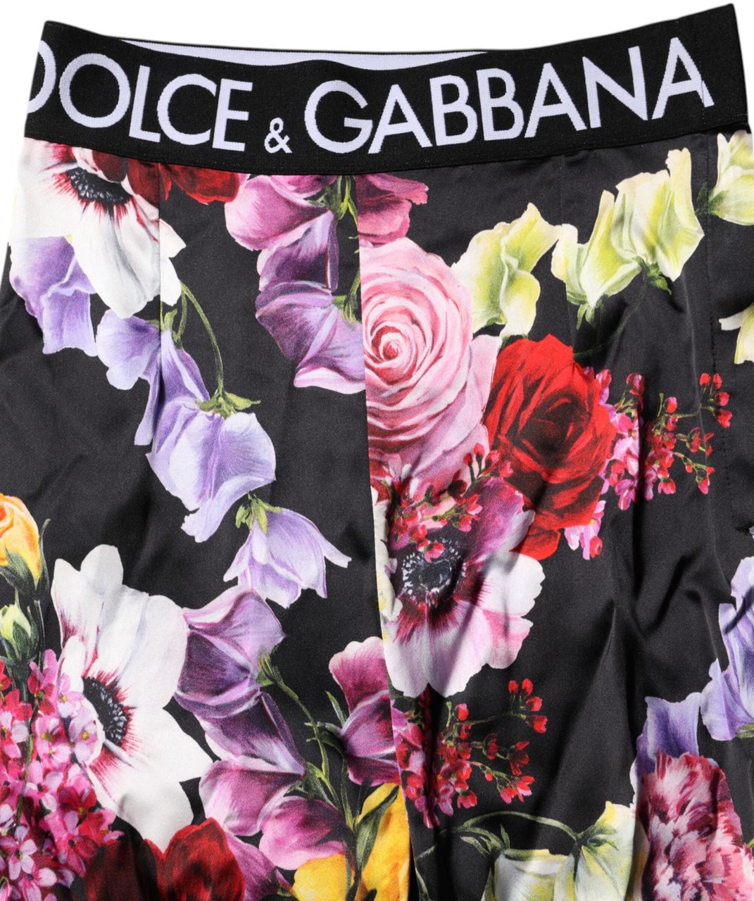 Dolce & Gabbana Multicolor Floral Legging Stretch Waist Pants Divers