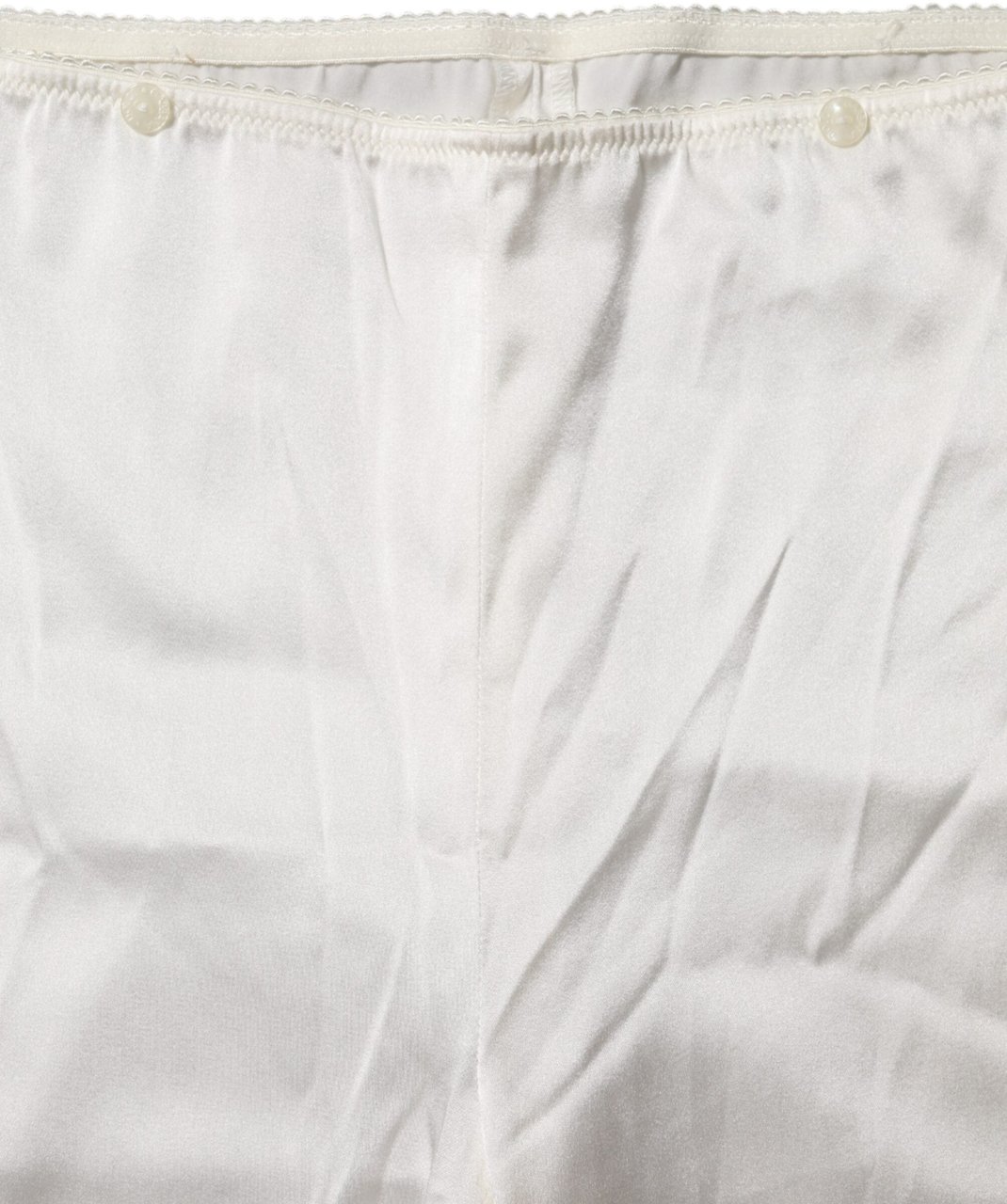 Dolce & Gabbana Ivory Silk Tapered High Waist Pants Wit