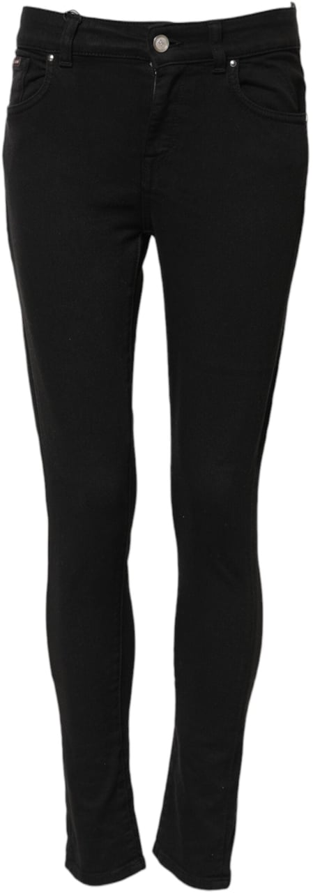 Dolce & Gabbana Black Cotton Stretch Slim Fit Denim Jeans Zwart