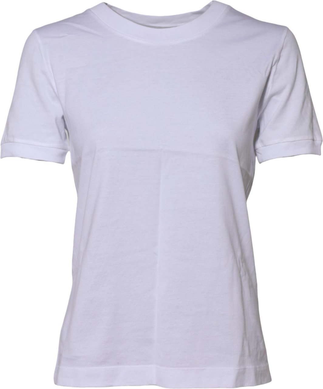 Dolce & Gabbana White Cotton Round Neck Short Sleeves T-shirt Wit