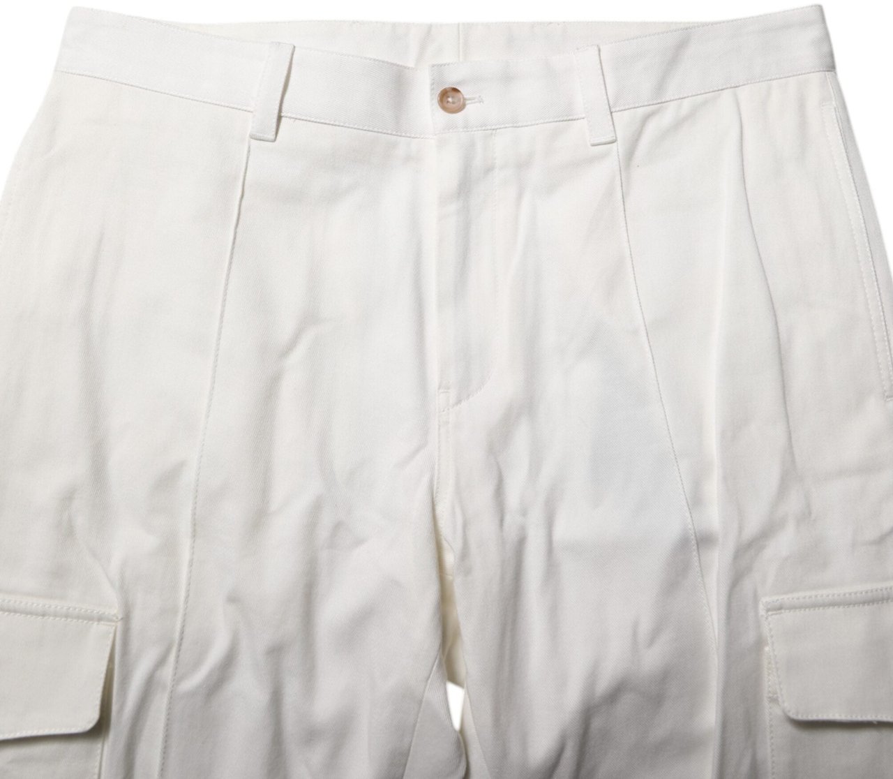 Dolce & Gabbana White Cotton Jogger Cargo Skinny Men Pants Wit