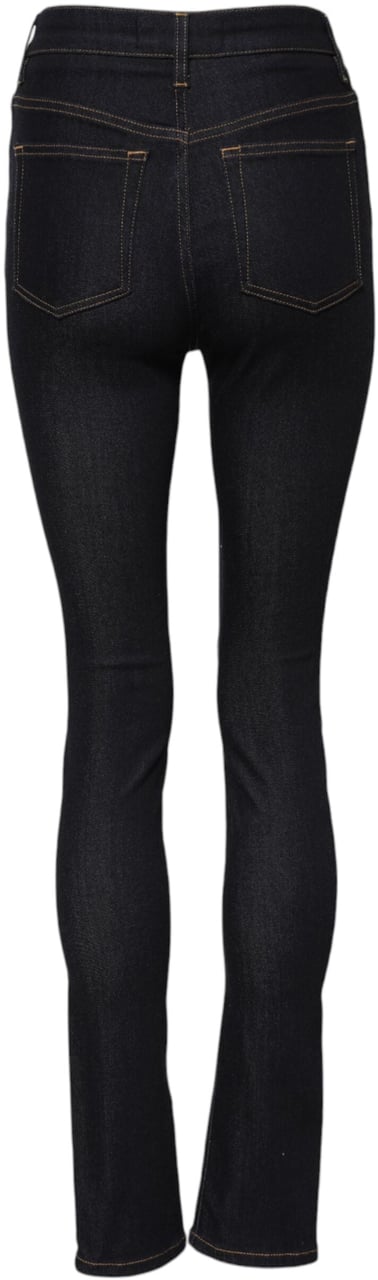 Dolce & Gabbana Blue Cotton High Waist Skinny Denim Jeans Blauw