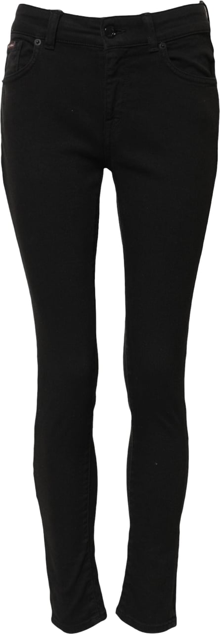 Dolce & Gabbana Black Cotton Skinny Mid Waist Denim Jeans Zwart