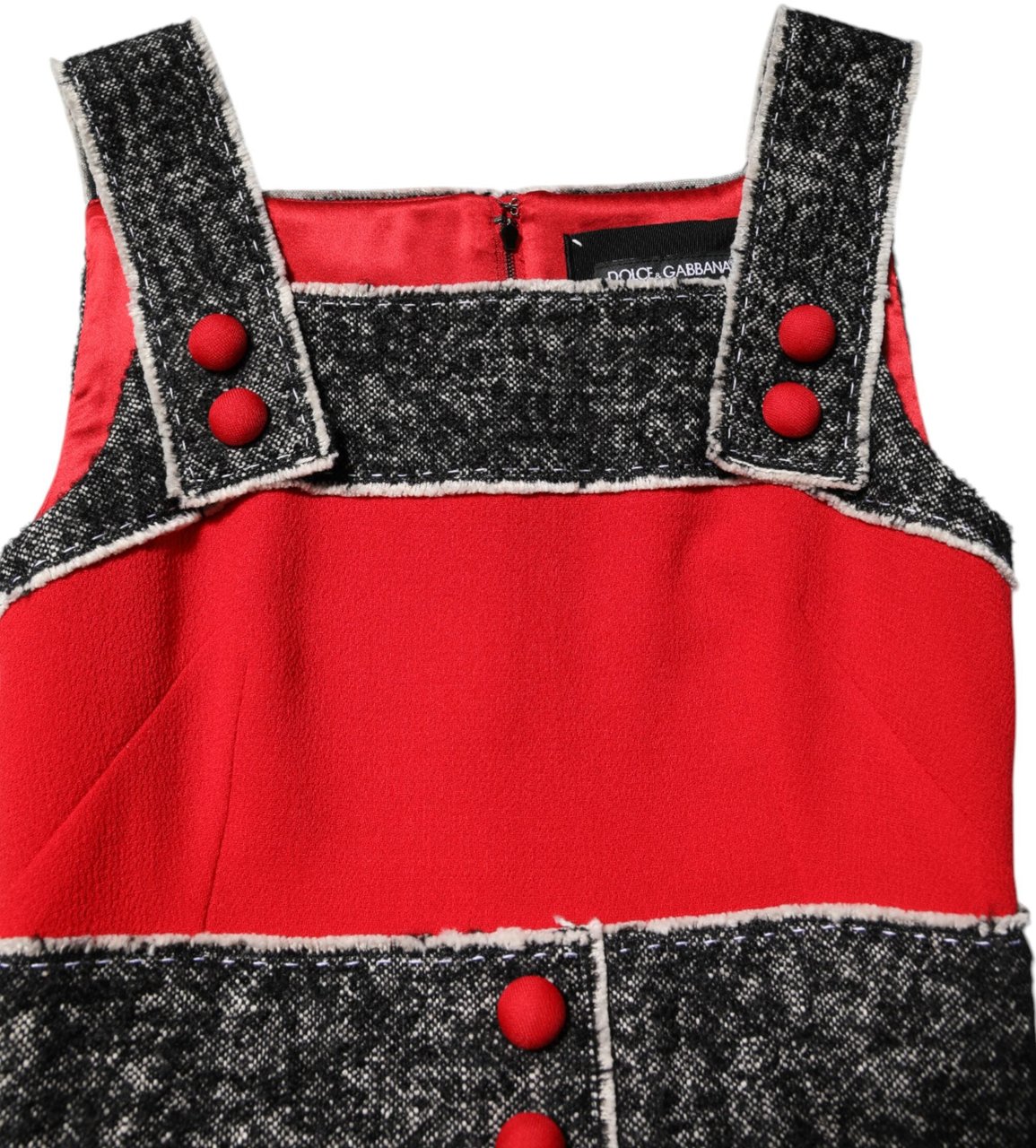 Dolce & Gabbana Red Wool Sleeveless A-line Flared Mini Dress Divers