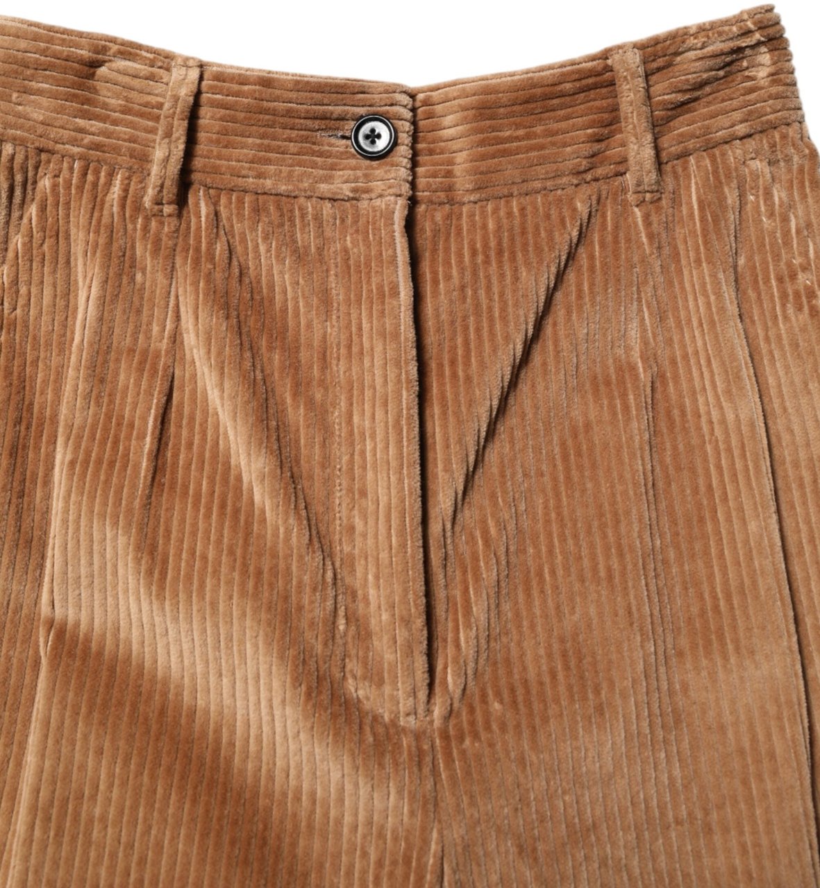 Dolce & Gabbana Brown Cotton Corduroy Tapered Pants Bruin