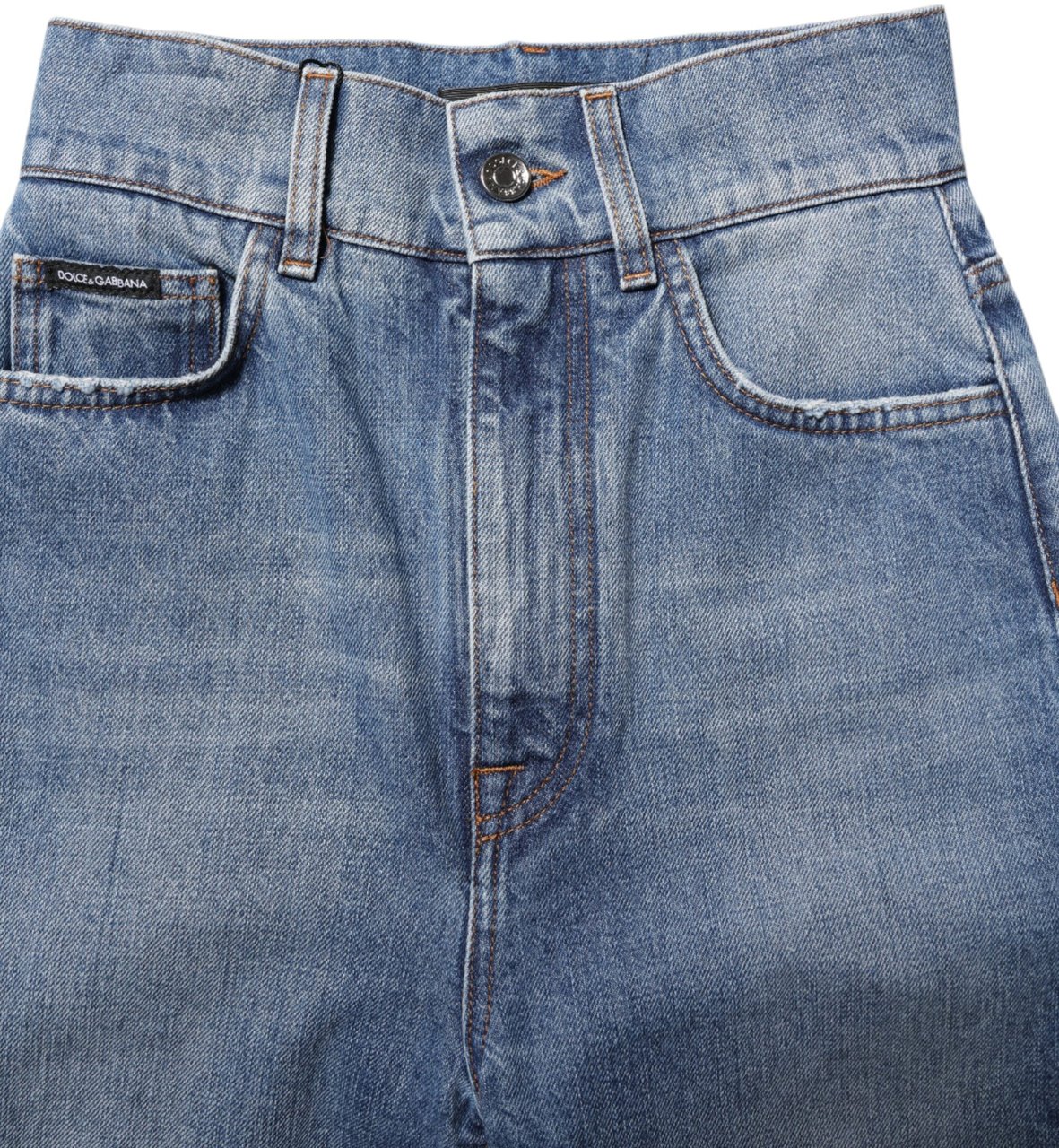 Dolce & Gabbana Blue Washed Skinny High Waist Denim Jeans Lichtblauw