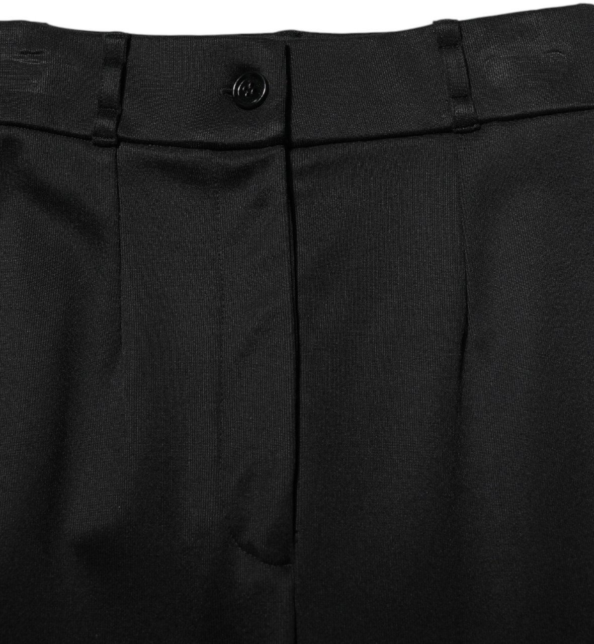 Dolce & Gabbana Black Nylon High Waist Skinny Leggings Pants Zwart