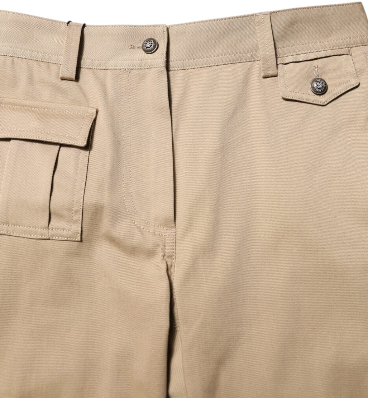 Dolce & Gabbana Beige Mid Waist Cargo Tapered Pants Beige
