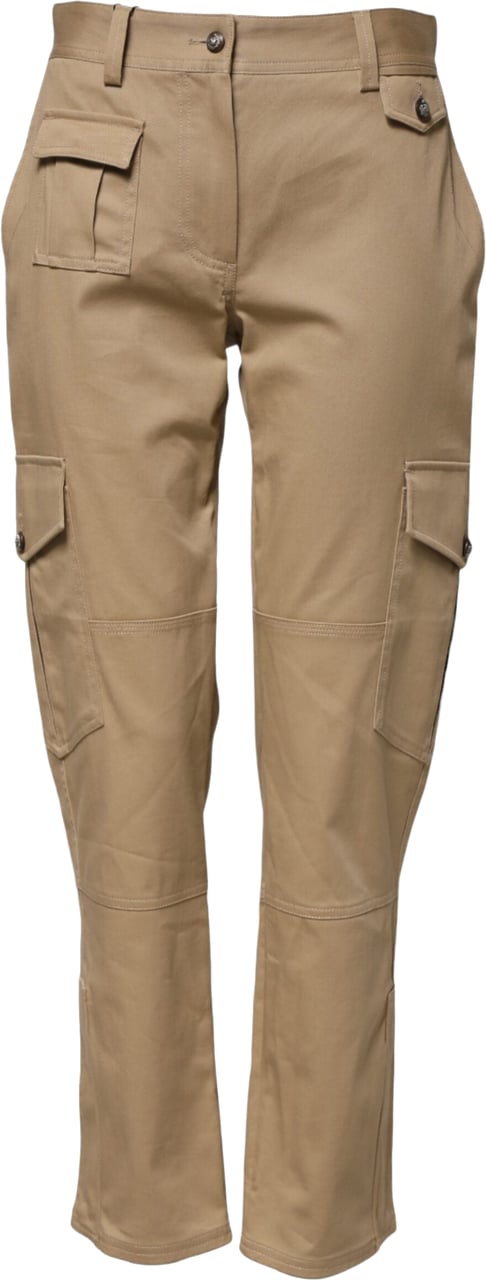 Dolce & Gabbana Beige Mid Waist Cargo Tapered Pants Beige