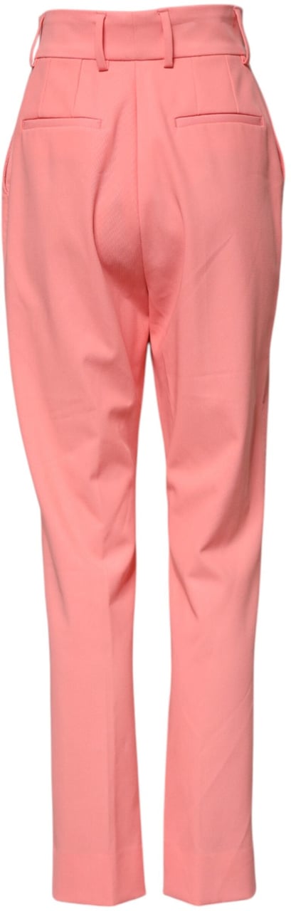 Dolce & Gabbana Pink High Waist Tapered Dress Pants Roze