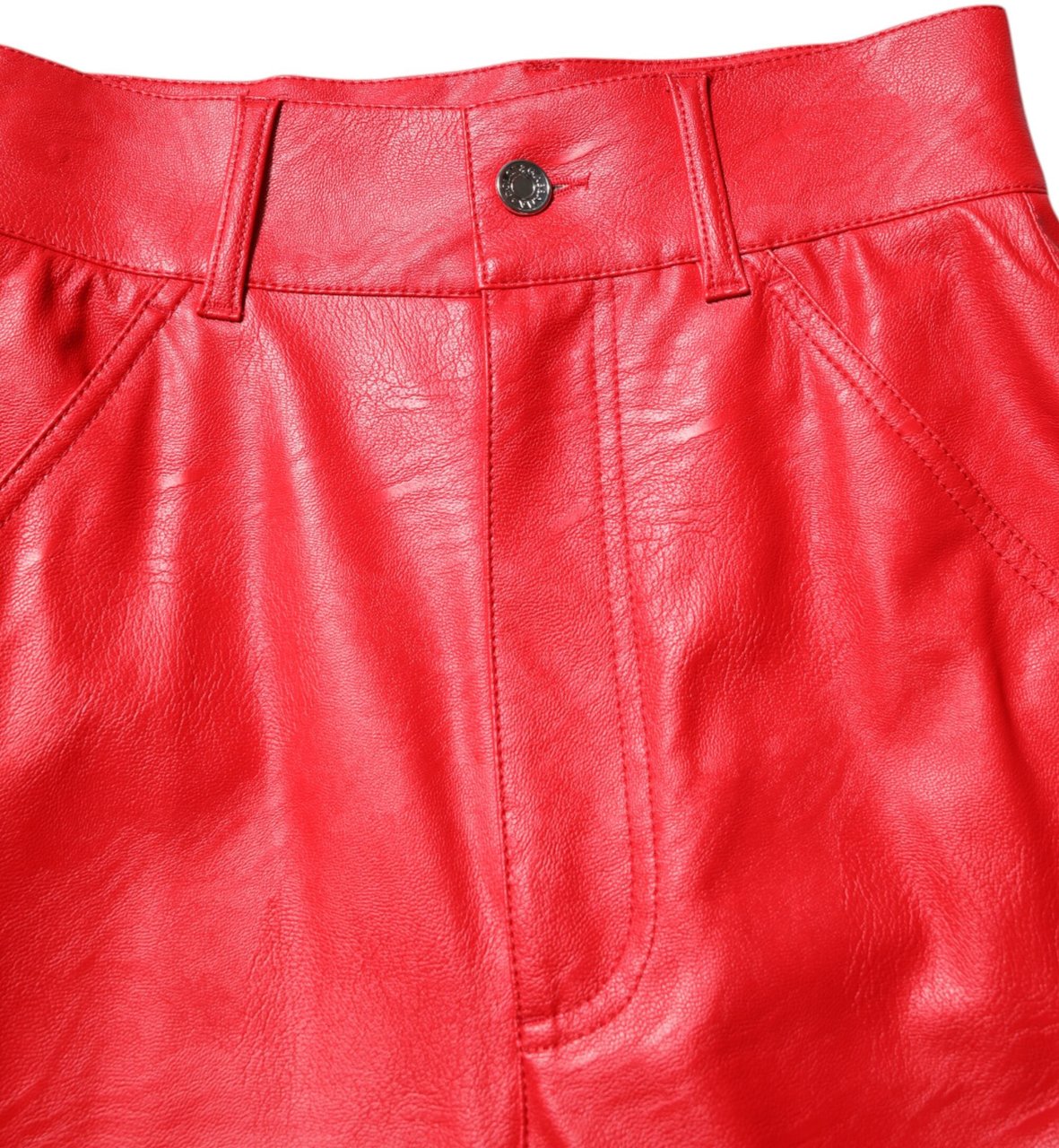Dolce & Gabbana Red Viscose High Waist Tapered Trouser Pants Rood