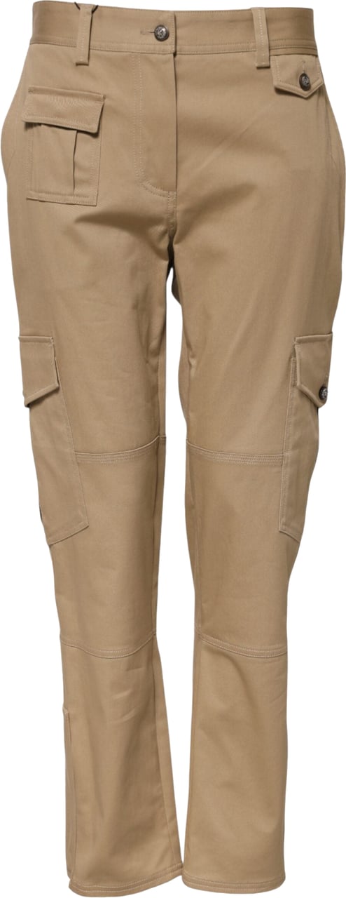 Dolce & Gabbana Beige Mid Waist Cargo Tapered Pants Beige