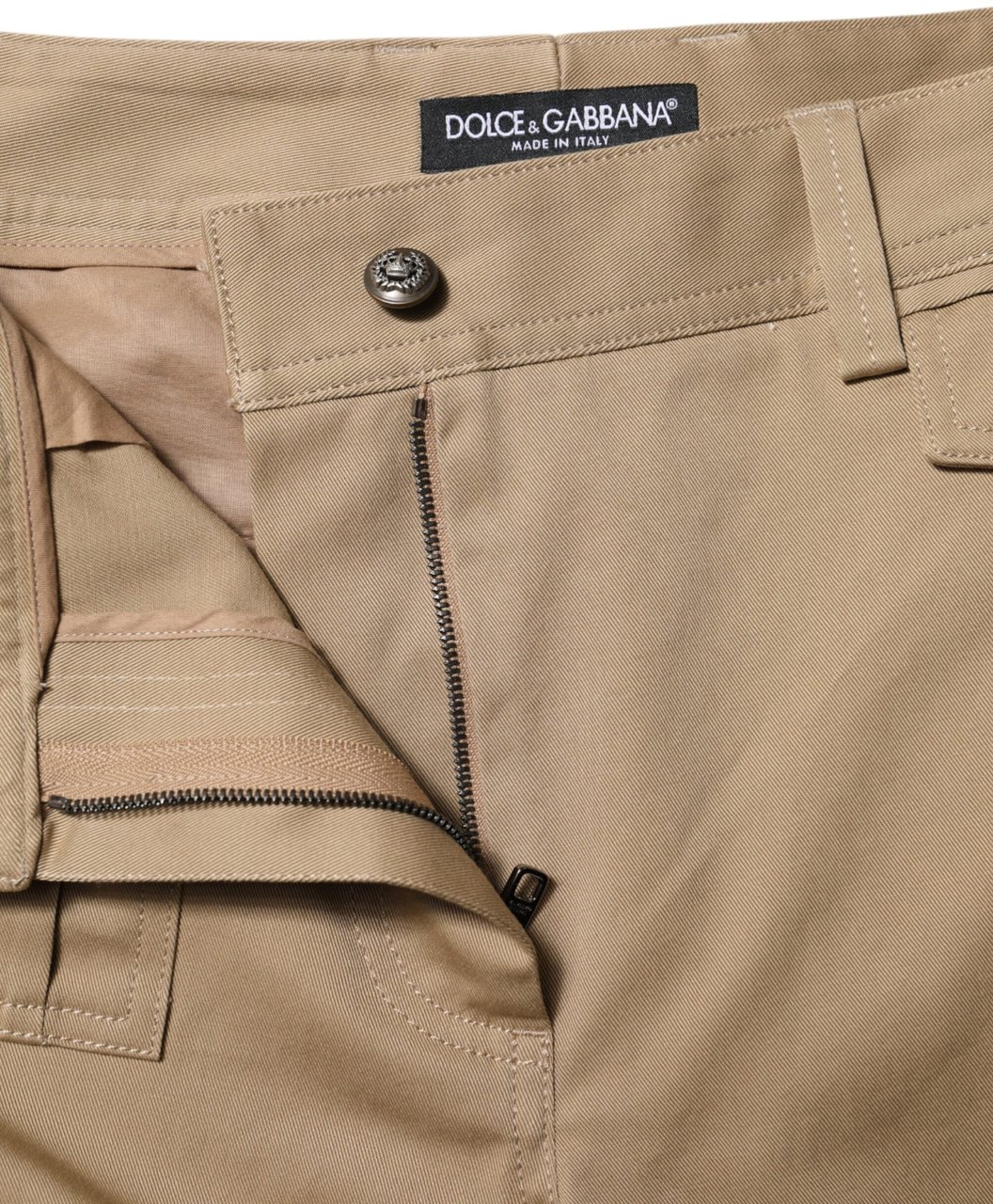Dolce & Gabbana Beige Mid Waist Cargo Tapered Pants Beige