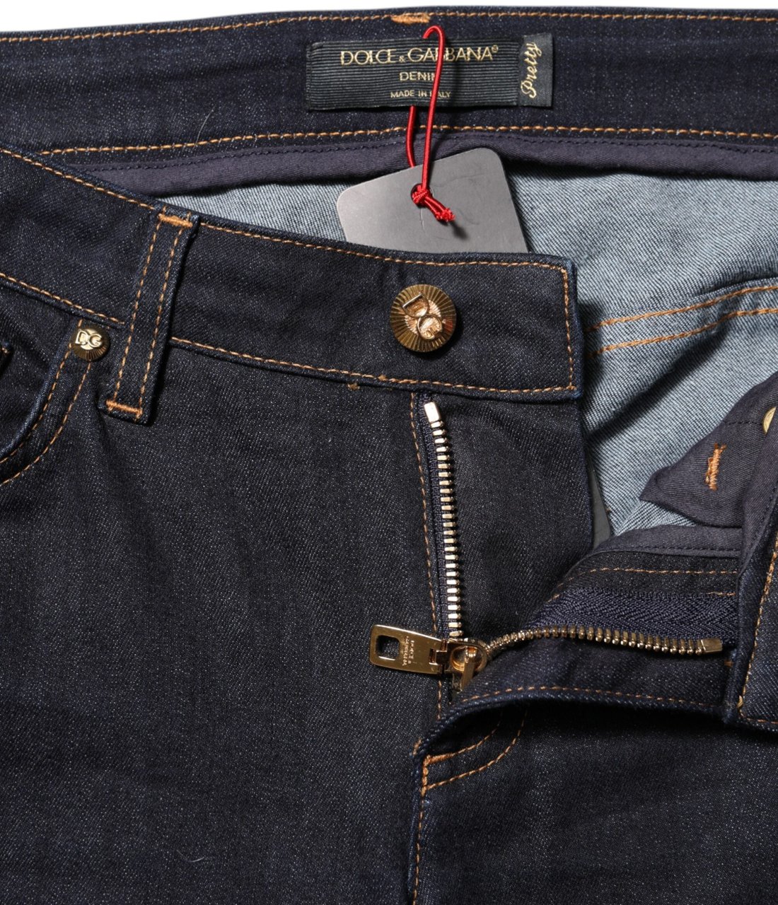 Dolce & Gabbana Blue Cotton PRETTY LowWaist Skinny Denim Jeans Blauw