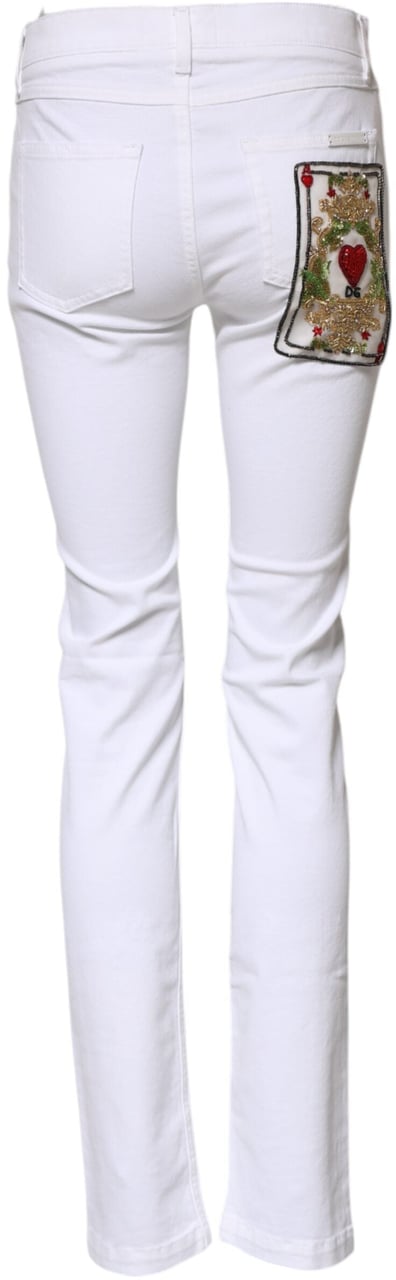 Dolce & Gabbana White GRACE Mid Waisted Skinny Denim Jeans Wit