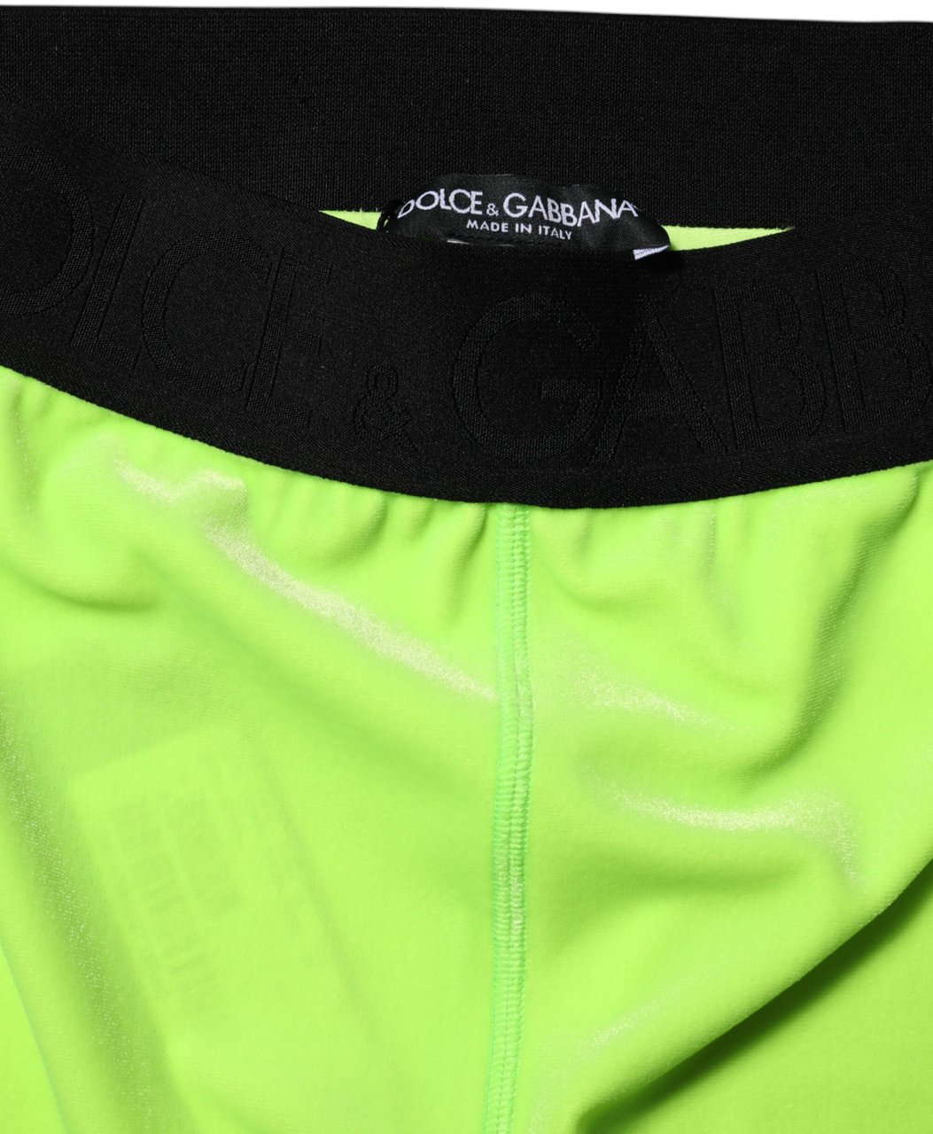 Dolce & Gabbana Green Nylon Slim Fit Leggings Pants Groen