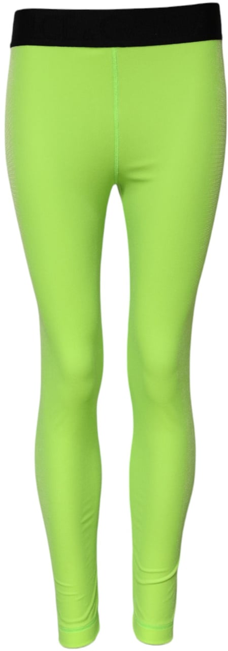 Dolce & Gabbana Green Nylon Slim Fit Leggings Pants Groen