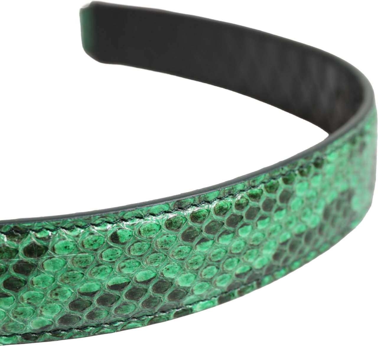 Dolce & Gabbana Black Green Exotic Leather Bag Shoulder Strap Groen