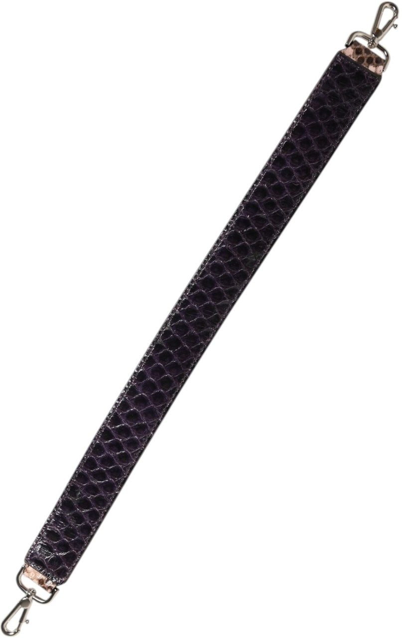 Dolce & Gabbana Brown Exotic Leather Handbag Accessory Shoulder Strap Grijs
