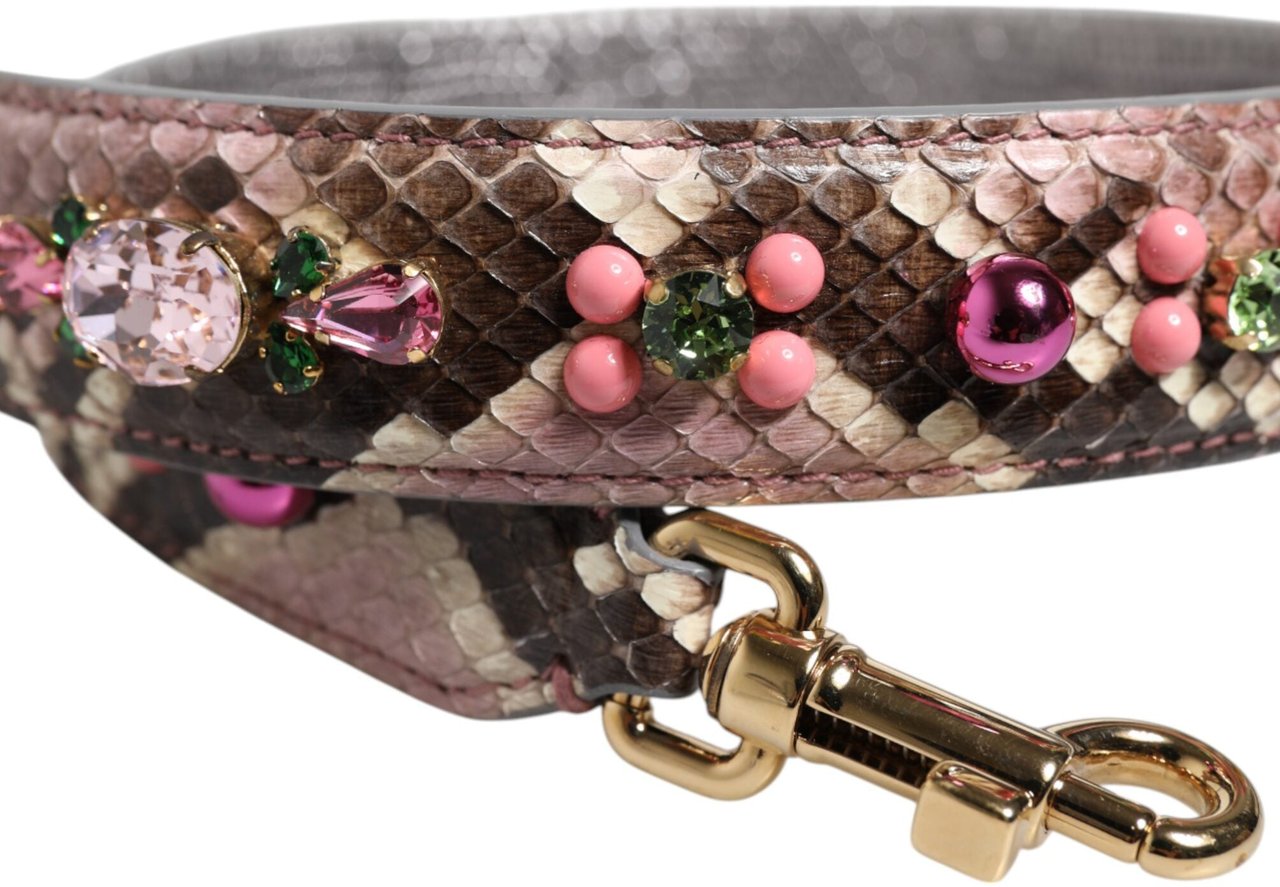 Dolce & Gabbana Multicolor Embellished Handbag Shoulder Strap Grijs